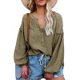 thumbnail image 1 of Camisa Mujer Botones Poliéster De Color Sólido Tops FleinngHoz JD710547121, 1 of 1