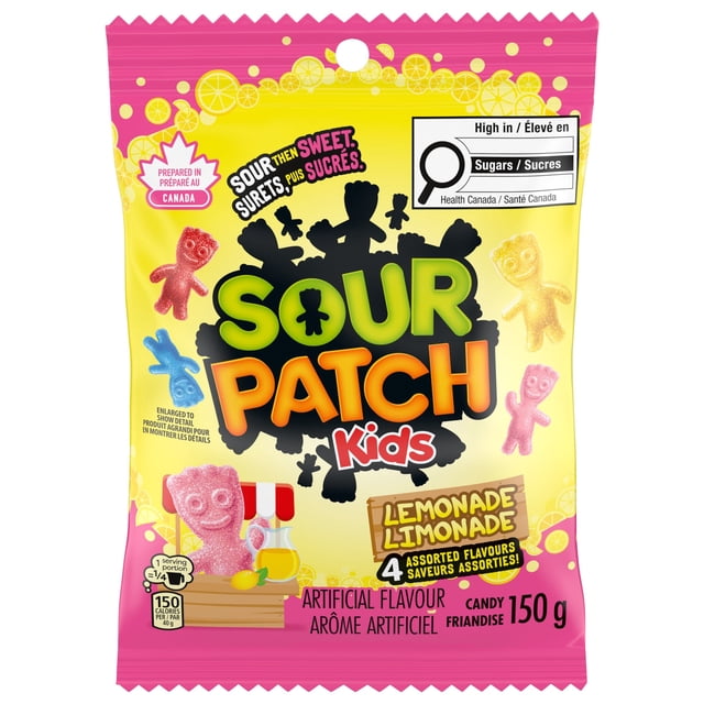 SOUR PATCH KIDS, Lemonade Flavour Candy, Sour then Sweet