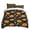 Black Pumpkin, variant on Red Orange Yellow Halloween Bedding Set, 3-Piece Cute Ghost Print Brushed Fabric Duvet Cover Pillowcases, Warm Soft Holiday Room Decor for Bedroom, XS