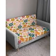 thumbnail image 3 of Vintage Boho Floral Couch Cushion Covers Stretch, Washable Sofa Seat Covers Individual Seat Cushion Sofa Slipcovers Yellow Pink Floral Bohemia Beige Couch Cover Furniture Protector S-1PCS, 3 of 7