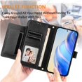 thumbnail image 2 of FOXDOCK Funda Tipo Cartera para Xiaomi Redmi A3 Pro Cuero PU con Cremallera y Correa de Muñeca, Ranuras para Tarjetas, Soporte Plegable, Cierre Magnético, 2 of 5
