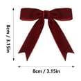 thumbnail image 4 of 2025 & CISIL Christmas Red And Green Velvet Ribbon Bow Handmade Tailcoat Cutting Christmas Tree Gift Box Decoration Bow, 4 of 4