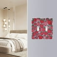 thumbnail image 4 of Yayeee Toggle Light Switch Wall Plate 3-Gang 6.37"x4.48" Decorative Outlet Cover, Sweet Strawberry, 4 of 7