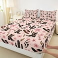 thumbnail image 3 of Feelyou Boho Western Boot Full Size Sheets, Cherry Blossoms Bed Sheets, 4 Pieces, 3 of 7