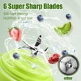 thumbnail image 2 of Portable Blender  Personal Size Blender for Smoothies  Freshly Squeezed Juices  Milkshakes and Baby food  20-Ounce Mini Blender BPA Free  Suitable for Outdoor Sports  Family  Travel. (Bla, 2 of 6
