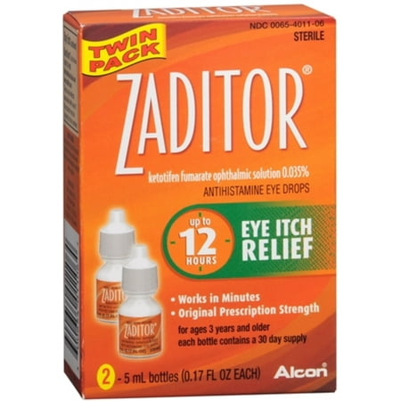 Zaditor Antihistamine Eye Drops Twin Pack 0.34 oz (Best Antihistamine Eye Drops)