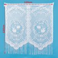 thumbnail image 4 of 120x130cm Window Sheer Curtain Swan Pattern Fringed Fabric Room Lace Drape, 4 of 9