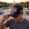 thumbnail image 7 of Vintage Washed Baseball Cap for Men and Women, Adjustable Low Profile Dad Hat, Cotton Curved Brim Casual Outdoor Hat,911 Never Forget, 7 of 7