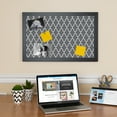 thumbnail image 3 of PinPix 30x20 Custom Cork Bulletin Board Quatrefoil Dk Grey Poster Board Has a Fabric Style Canvas Finish, Framed in Quatrefoil Dk Grey, by ArtToFrames (PinPix-583), 3 of 6
