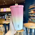 thumbnail image 4 of Tyeso 600ml Thermos Water Bottle Stainless Steel Coffee Cup With Straw Gradient Keeps Cold and Heat Insulated Car Thermos Mug, 4 of 10