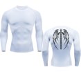 thumbnail image 1 of Anime Graphic Compression Shirts for Men Gym Workout Rash Guard Fitness Undershirts Base Layer Quick Dry Athletic Tshirt White XXL, 1 of 6