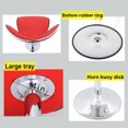 thumbnail image 3 of BestOffice Modern Round Red Faux Leather Adjustable 360° Swivel Bar/Office Swivel Chair Two-Piece Set, 3 of 8