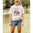 thumbnail image 3 of Promoted to Big Sister Pink Tractor Shirt for Girls Farm Sibling Reveal Pregnancy Announcement Tee Natural Shirt 4T, 3 of 7