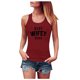 thumbnail image 1 of Gibobby Chaleco sin mangas Impreso Tops Casual Mujer Camiseta Blusa O-cuello Blusa de mujer(Vino,CH), 1 of 5