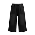 thumbnail image 4 of Kids Unisex Elastic Waist Cropped Denim Pants Boys Girls Casual Loose Fit Capri Jeans for School 5-15Y, 4 of 6