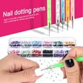 thumbnail image 3 of Nail Design Kit, Nail Dotting Tools, Nail Art Brushes, Nail Art Kit for Beginners, Nail Art Rhinestone, Nail Art Foil, Nail Art Striping Tapes, 3 of 7