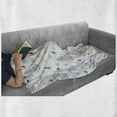 thumbnail image 5 of Christmas Soft Flannel Fleece Throw Blanket, Pattern of Winter Time Trees Snowflakes and Birds Snowy New Year, Cozy Plush for Indoor and Outdoor Use, 50" x 60", Dark Grey and Pale Grey, by Ambesonne, 5 of 5