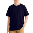 thumbnail image 2 of NAISIBABY Kids Boys T-Shirt, Baggy Crewneck Short Sleeve Soft Cotton Casual Sports Basic Tees Navy 4T, 2 of 6