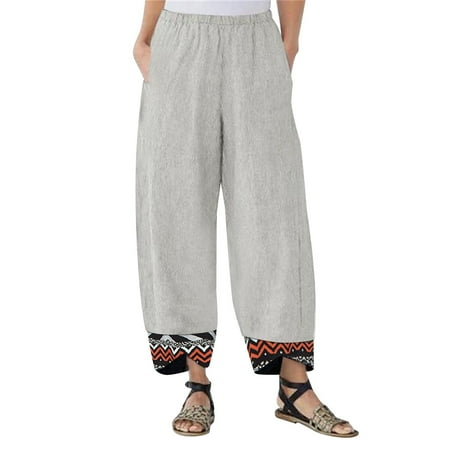 

Maternity Womens s Loose Casual Fashion Pants Casual Printed Multicolor Cotton Linen Pants Womens s Straight Leg Dress Pants