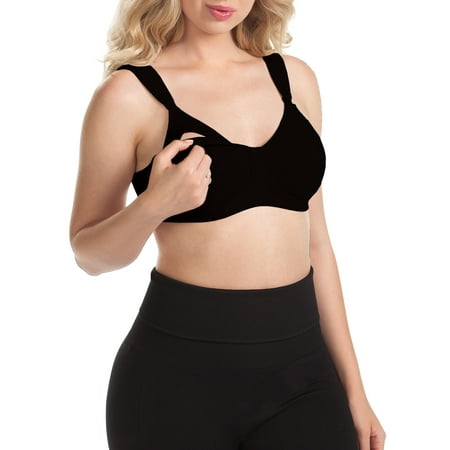 Loving Moments By Leading Lady Wirefree Sport Nursing Bra With Comfort Straps And Full Sling, Style (Best Nursing Bra For Large Bust)