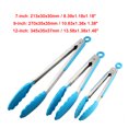 thumbnail image 5 of Uxcell 7-inch 9-inch 12-inch Locking Tong Kitchen Tongs Stainless Steel Blue 1 Set, 5 of 5