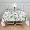 thumbnail image 4 of 52x52 Inch Waterproof Square Tablecloth, Thickened Polyester Table Cover for Dining & Parties, Floral Print, 4 of 6