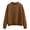 Brown, variant on FNFYFH Mock Neck Sweatshirt for Women Tunic Pullover Tops Regular Fit Crewneck Sweatshirts Fall Solid Color Hoodie for Women 2025