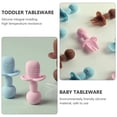 thumbnail image 2 of Baby Training Tableware with Silicone Material Safe for Kids Blue 2pcs Set Easy to Clean, 2 of 9