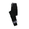 thumbnail image 2 of sunsanly Women Winter Jeans Solid Color Plush High Waist Pockets Soft Keep Warm Buttons Washed Denim Women Trousers Women Clothes, 2 of 7
