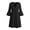 Black, variant on HBBIKVI Bell Sleeve Peasant Dress for Women Boho Off-Shoulder Long Sleeve A-Line Mini Dress with Decorative Button and Side Pockets for Vacation Style