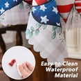 thumbnail image 3 of 4th of July Tablecloth 60 x 84 Inch, Patriotic Decor Waterproof Memorial Day Decor Star 4th of July Decorations for Home Scallop Edge Table Cover Indoor Outdoor Party Dining Table Decorations, 3 of 5