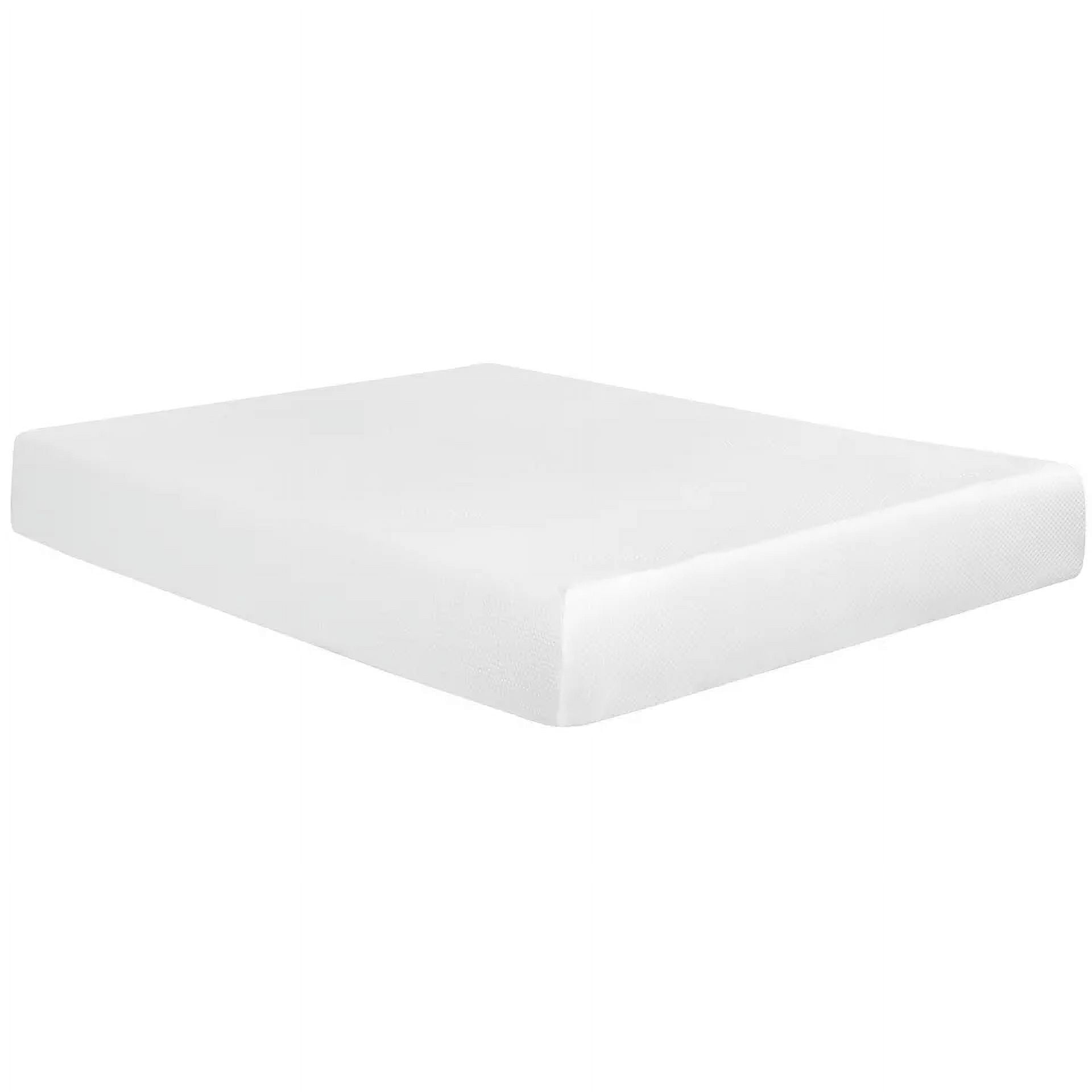10 in. California King Gel Infused Memory Foam Mattress in a Box, Low Motion Tranfer Pressure Relief Mattress, White