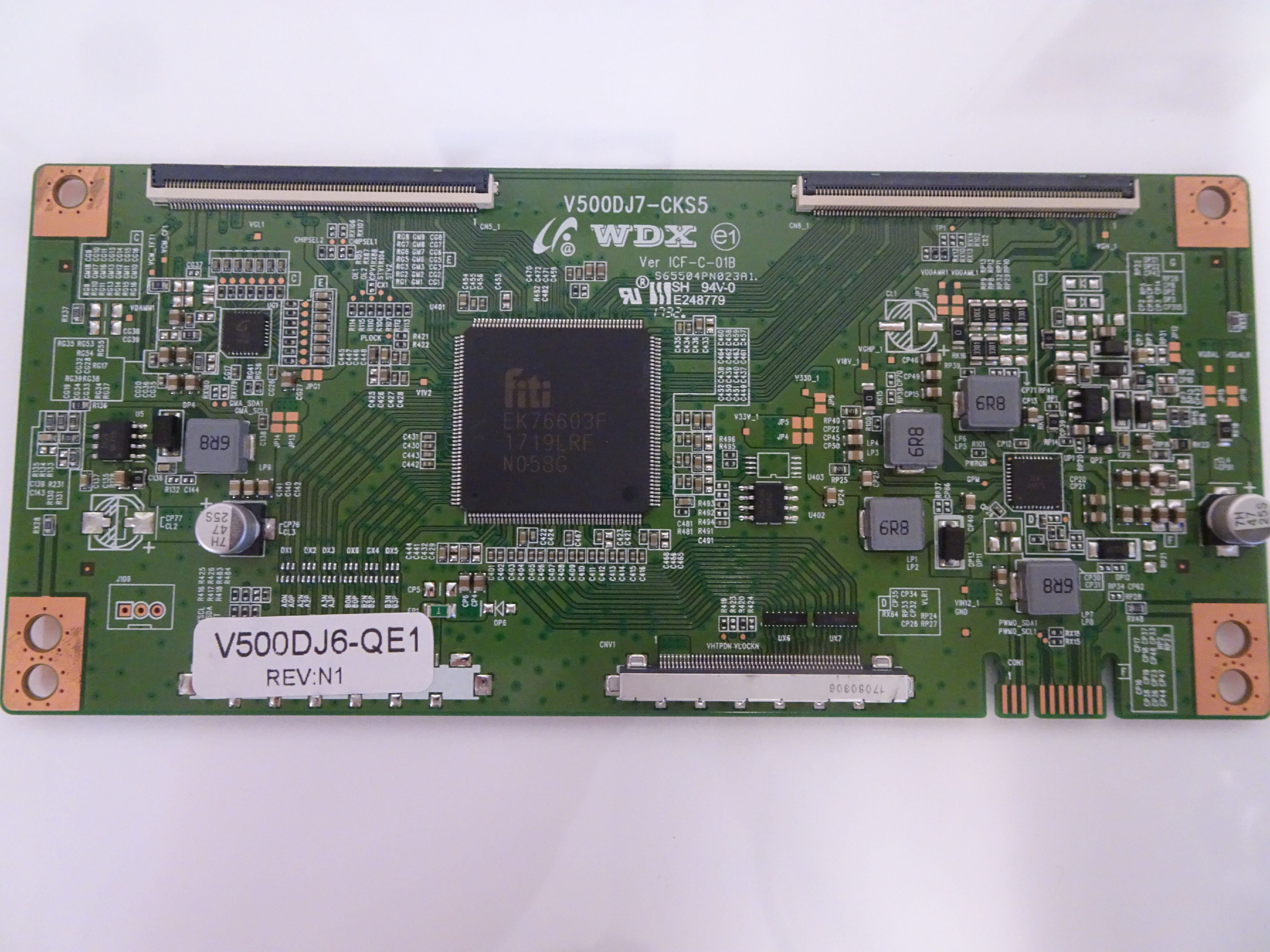 RCA RLDED5098-UHD T-Con Board (V500DJ7-CKS5) V500DJ6-QE1 REV:N1 ...