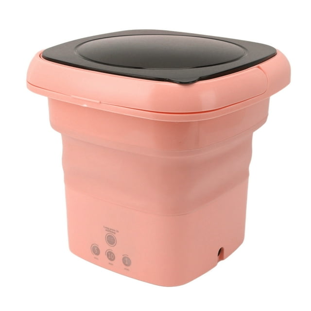 Mini Lavadora De Lavadora De Cubo Por Mini Plegable Portátil Con Tapa Negra Para Apartamento De Viajes Para Vehículos Recreativos