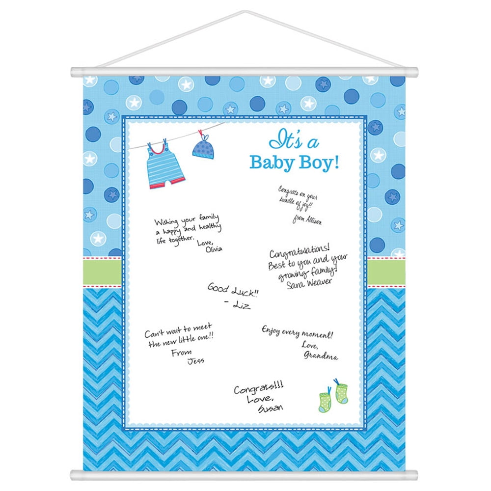 Shower With Love Baby Boy SignIn (Each) Baby Shower Party Supplies