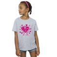 thumbnail image 2 of DC Comics T-Shirt en Coton pour Filles Superman Logo Cœurs et Étoiles Roses, 2 of 3