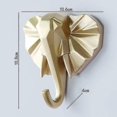thumbnail image 2 of Punch-free Animal Key Coat Hooks 2 Pieces Golden Elephant), 2 of 5