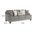 thumbnail image 5 of Benjara Vincy 91 Inch Sofa with 5 Accent Throw Pillows, Charcoal Gray Polyester, 5 of 5