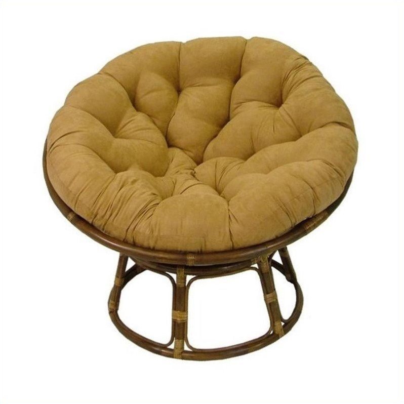 International Caravan Bali Rattan Papasan Cushion ChairChocolate