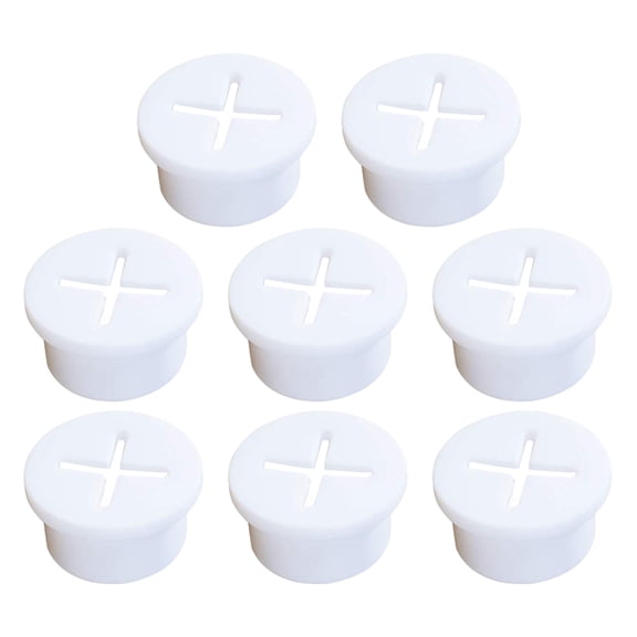 LOLIPPYY Table Hole Cover Insert Cable Cover White Rubber 8pcs for Furniture