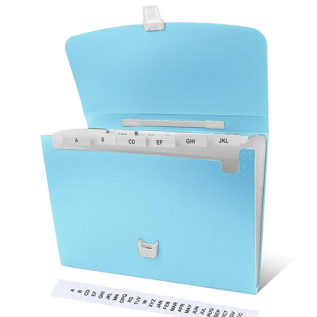 HUASHENG Handheld 7 Layer Expandable School Test Papers Files Folder File Folder With 2 Sheets Sticky Index Tabs