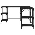 thumbnail image 3 of vidaXL Desk Black 139x139x75 cm Engineered Wood, 3 of 5