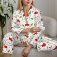thumbnail image 6 of Haiem Chicken And Plant Pattern Women’s Long-sleeve Sleepwear,Sleepwear Set,2-piece Loungewear Set,Soft PJs Comfy Nightwear with Pockets-XX-Large, 6 of 7