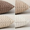 thumbnail image 3 of 4-Piece Sofa Pillow Cover Set 20x20/18x18 inches, Soft Neutral Color Decorative Cushion Covers, Bohemian Corduroy Square Modern Pillowcases, Suitable for Sofa Living Room Bedding, 3 of 7