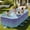 Ice Blue, variant on Hurber Foldable Swimming Pool, Large Non-Inflatable Adults Kiddie Outdoor Pools, Blue, 113" x 66" x 20"