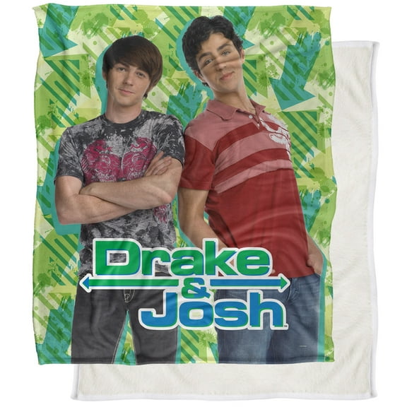 Nickelodeon Brand Blanket, 50"x60" Logo Boys Silky Touch Sherpa Back Super Soft Throw Blanket