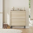 thumbnail image 2 of ChaoLink Gabinete para zapatos con 2 cajones abatibles, organizador de zapatos de madera con estante ajustable, almacenamiento para recibidor, mueble oculto para zapatos para pasillo y sala, 2 of 7