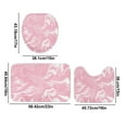 thumbnail image 3 of Wovilon Bathroom Decor 3 Pcs Rug Set With ColorfulMarble Bathroom Set With AntiSlip Rug Toilet Lid Cover And U Shape Mat, 3 of 6