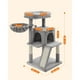 thumbnail image 5 of Feandrea Árbol de Gatos, Torre para Gatos Grandes, con Plataforma Grande, 2 Puertas, Pompón, Gris Claro, 5 of 5