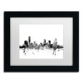 thumbnail image 2 of Trademark Fine Art "Grand Rapids MI Skyline B&W" Canvas Art by Michael Tompsett, White Matte, Black Frame, 2 of 4
